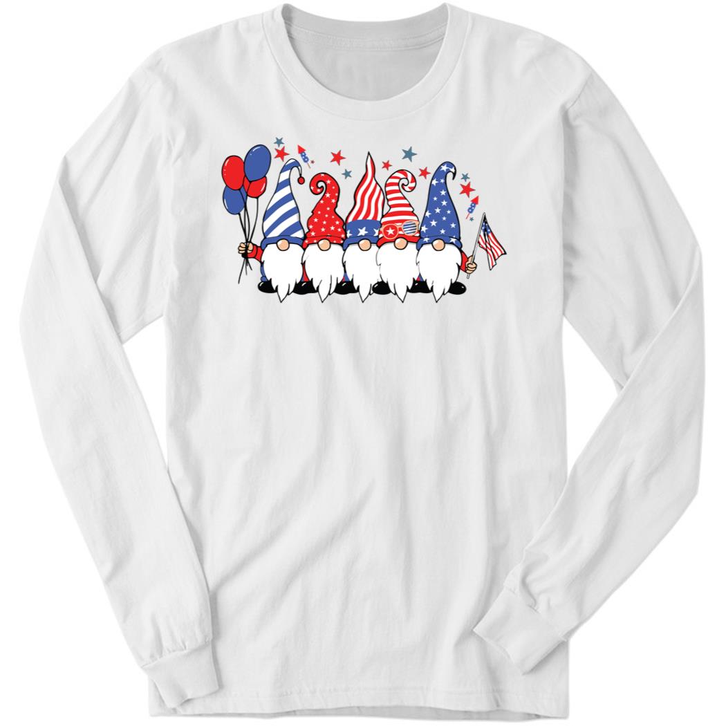 4th of July Gnome, Independence Day 2023 Long Sleeve Shirt