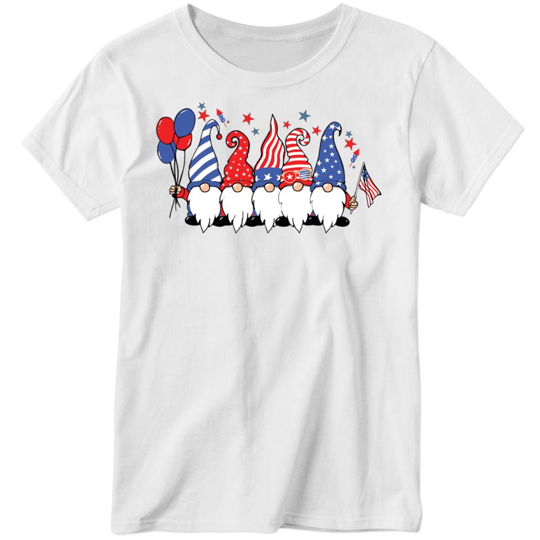 4th of July Gnome, Independence Day 2023 Ladies Boyfriend Shirt