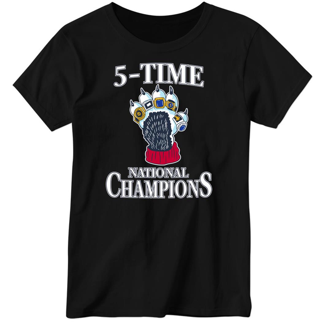 5 Time Champions Barstool Ladies Boyfriend Shirt