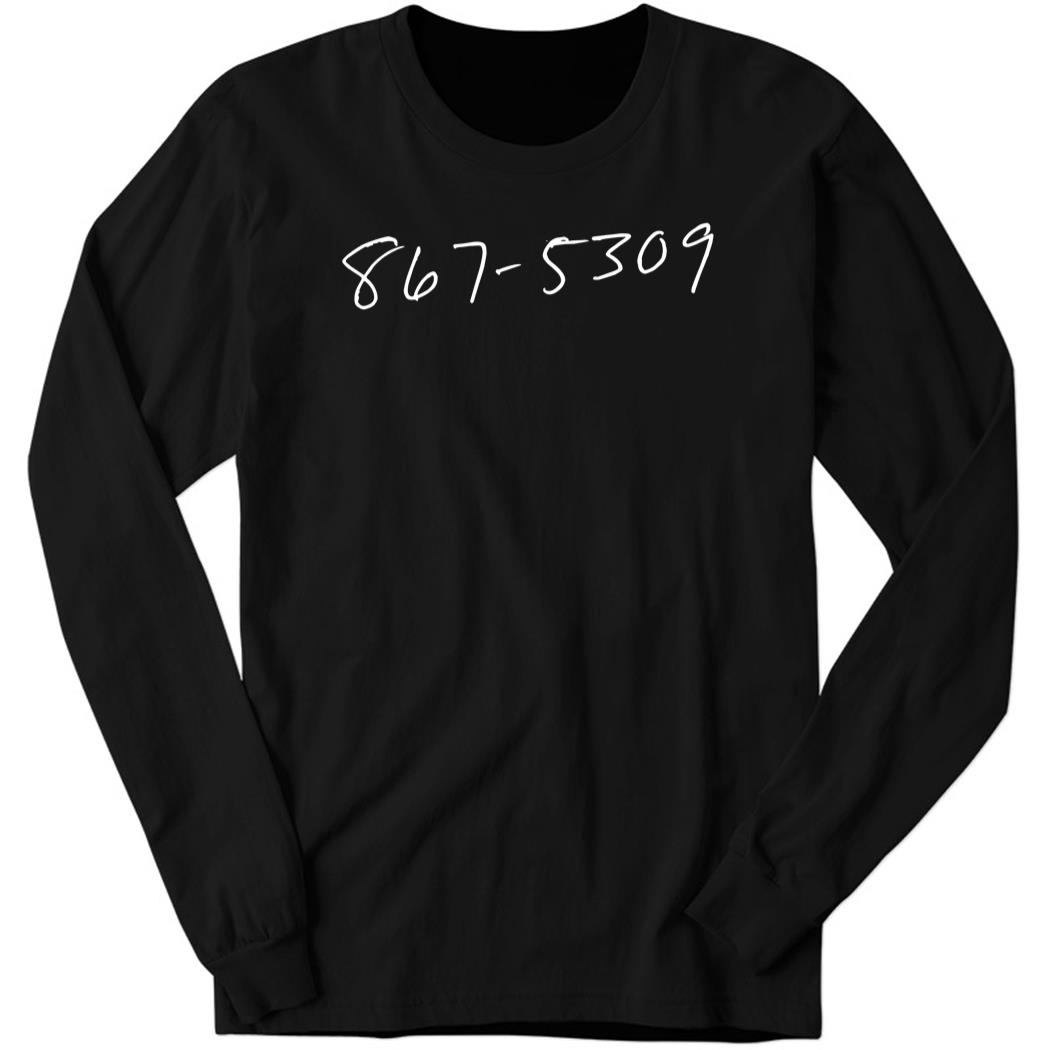 867-5309 Black Long Sleeve Shirt
