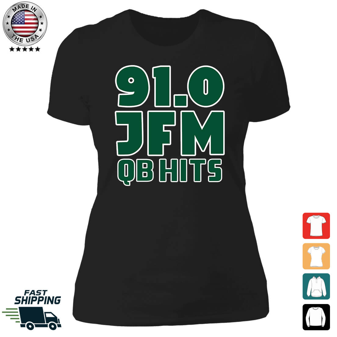 91.0 JFM QB Hist Ladies Boyfriend Shirt