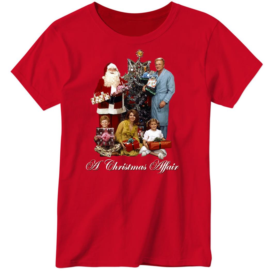 A Christmas Affair Retro 60s 70s Buffy Jody Cissy Tribute Ladies Boyfriend Shirt