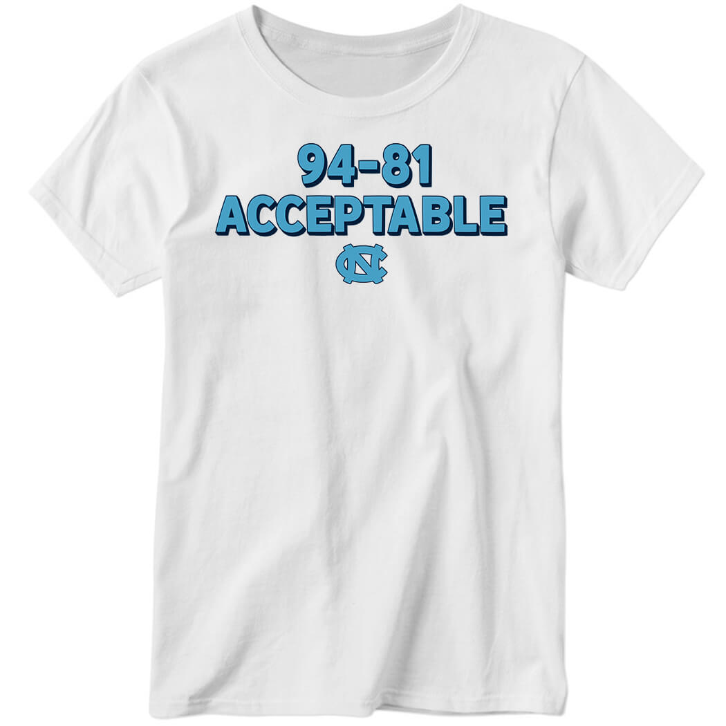 Acceptable 94-81 North Carolina Basketball Ladies Boyfriend Shirt