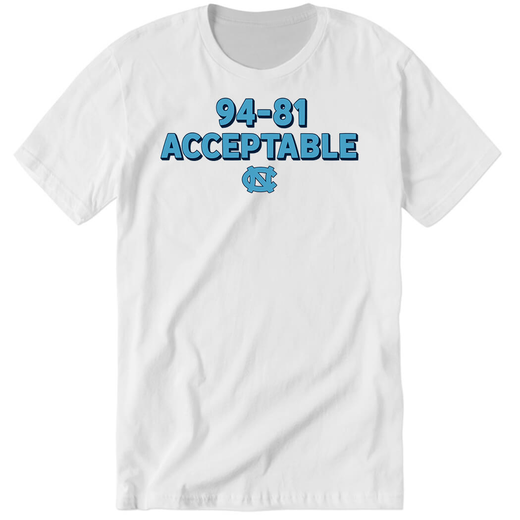 Acceptable 94-81 North Carolina Basketball Premium SS T-Shirt