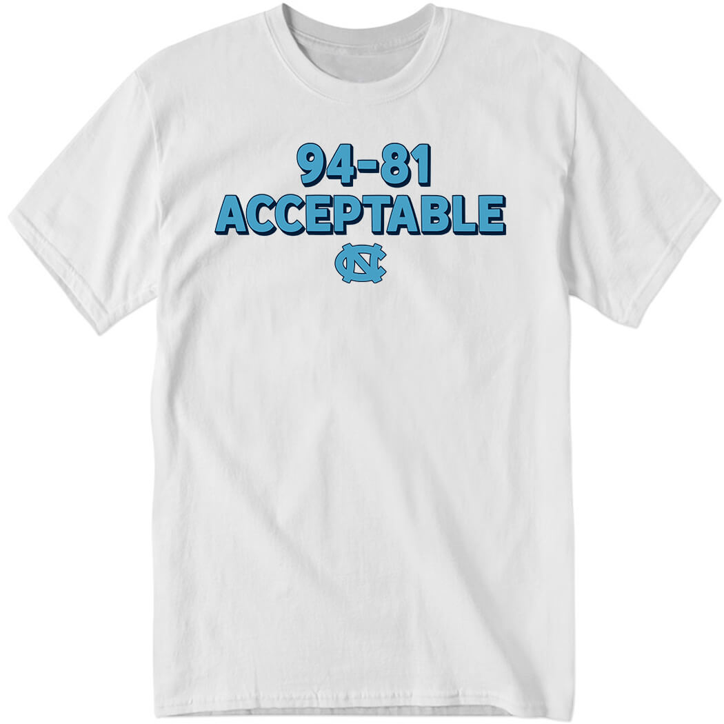 Acceptable 94-81 North Carolina Basketball Shirt