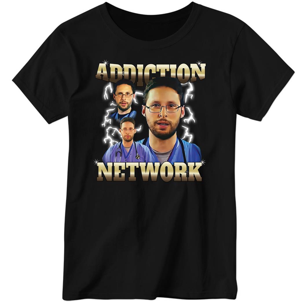 Addiction Network Black Ladies Boyfriend Shirt