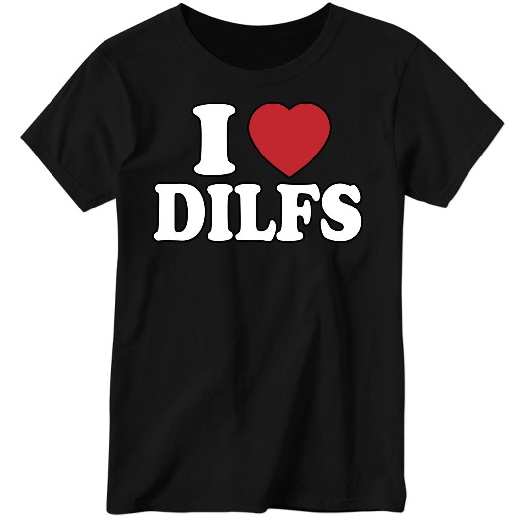 Angela Rockstar I Love Dilfs Ladies Boyfriend Shirt