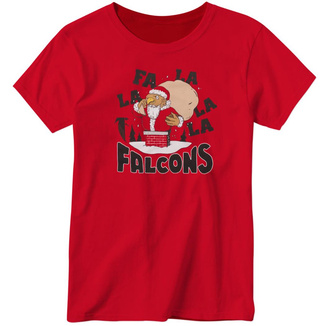 Atlanta Falcons Christmas Ladies Boyfriend Shirt