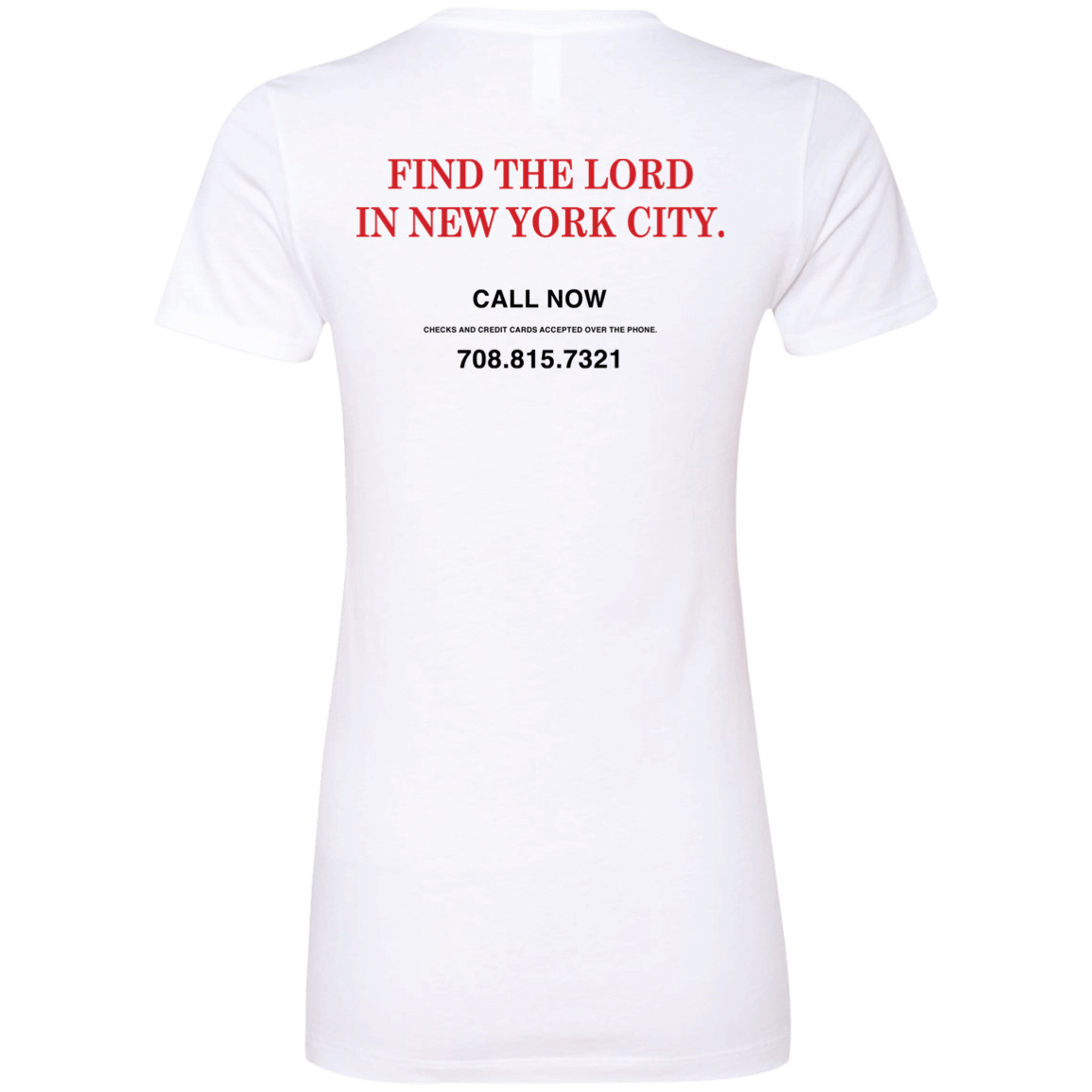 [Back]Find The Lord In New York City Ladies Boyfriend Shirt