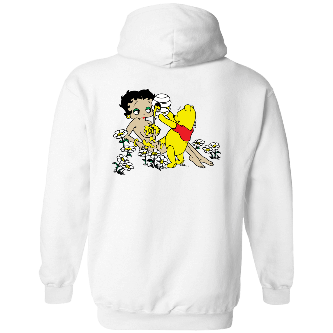 [Back]Pooh Pouring Honey On Betty Boop Hoodie