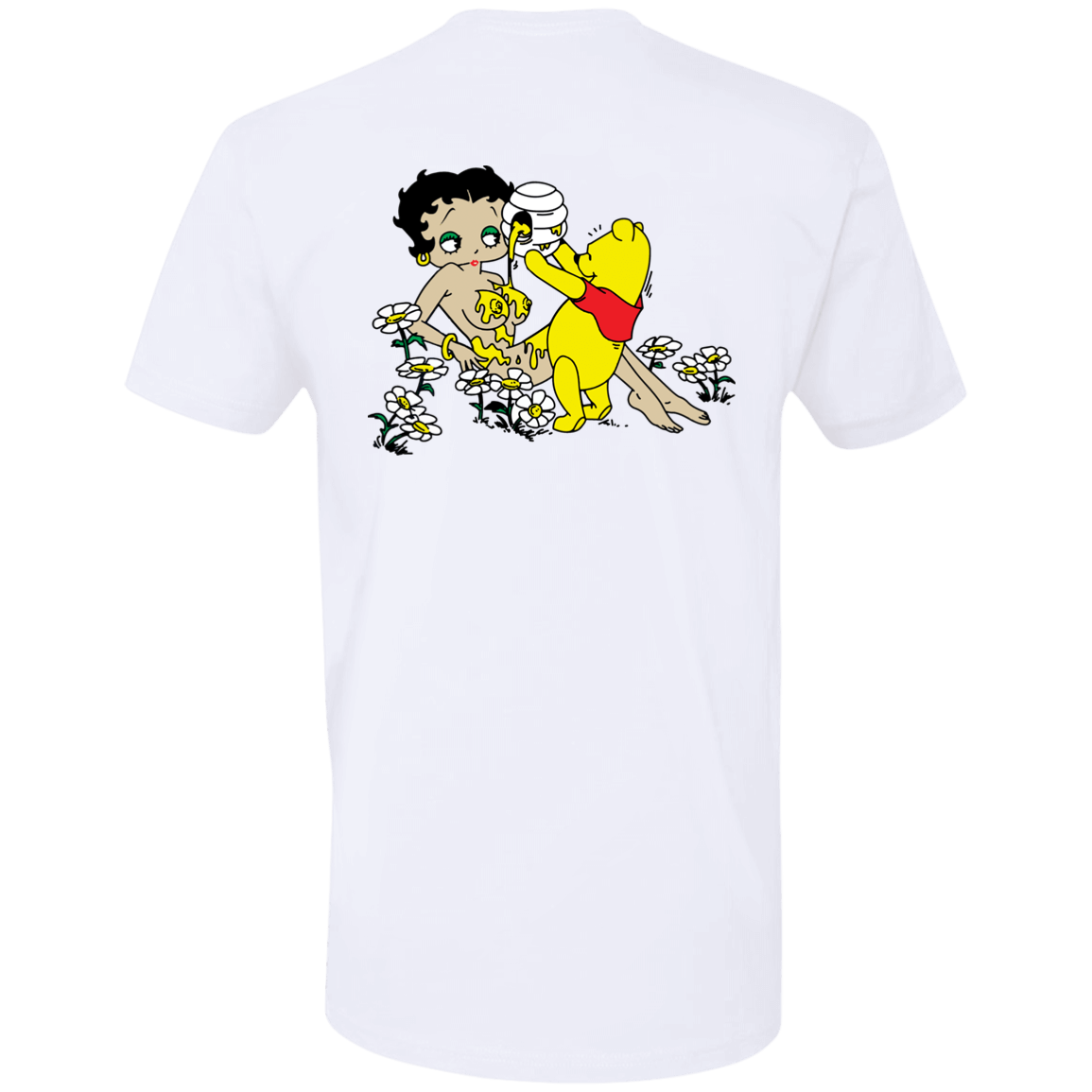 [Back]Pooh Pouring Honey On Betty Boop Premium SS T-Shirt