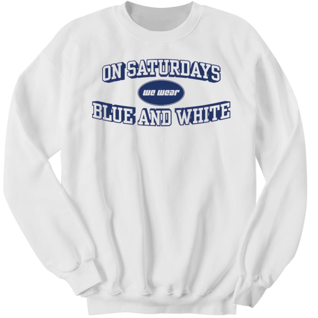 Barstool Blue And White Cropped Sweatshirt