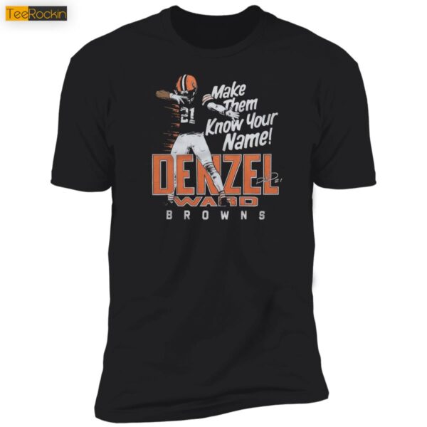 Browns Denzel Ward Make Them Know Your Name Signature Hoodie