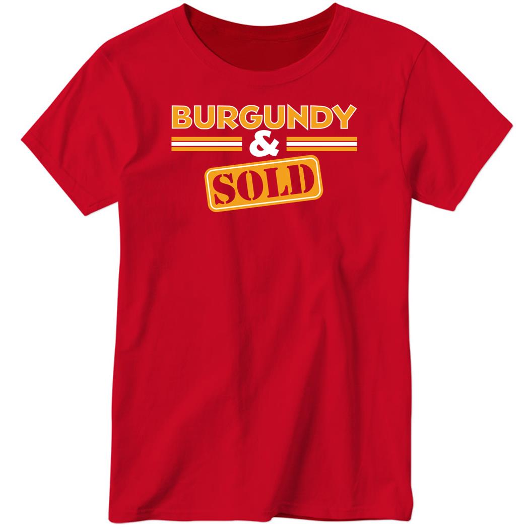 Burgundy & Sold Ladies Boyfriend Shirt