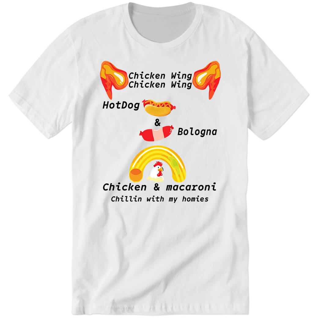 Chicken Wing Hot Dog And Bologna Chicken And Macaroni Premium SS T-Shirt