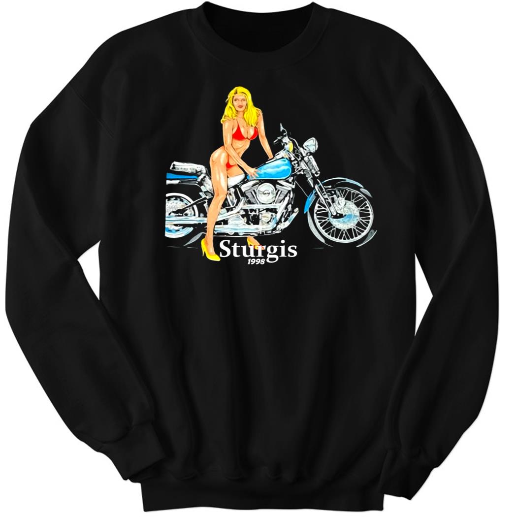 Chrismelberger Vtg 1998 Sturgis Motorcycles Bikini Biker Babe Sweatshirt