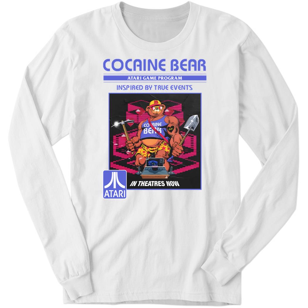 Cocaine Bear 2 White Long Sleeve Shirt