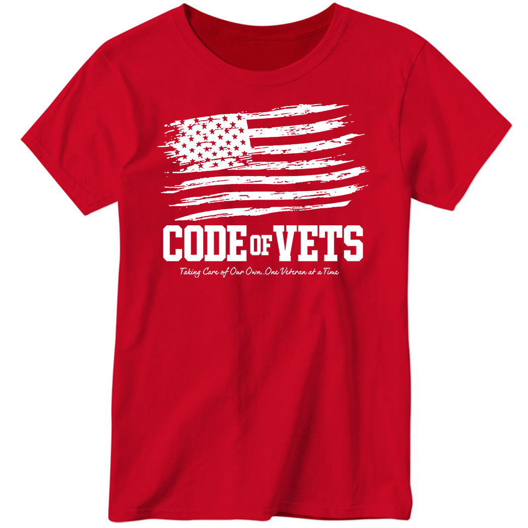 Code Of Vets Taking Care Of Our Own One Veteran At A Time Ladies Boyfriend Shirt