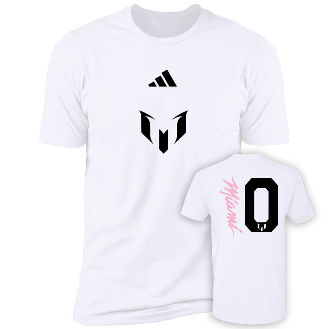 [Front + Back]Lionel Messi Logo New – Miami CF Premium SS T-Shirt