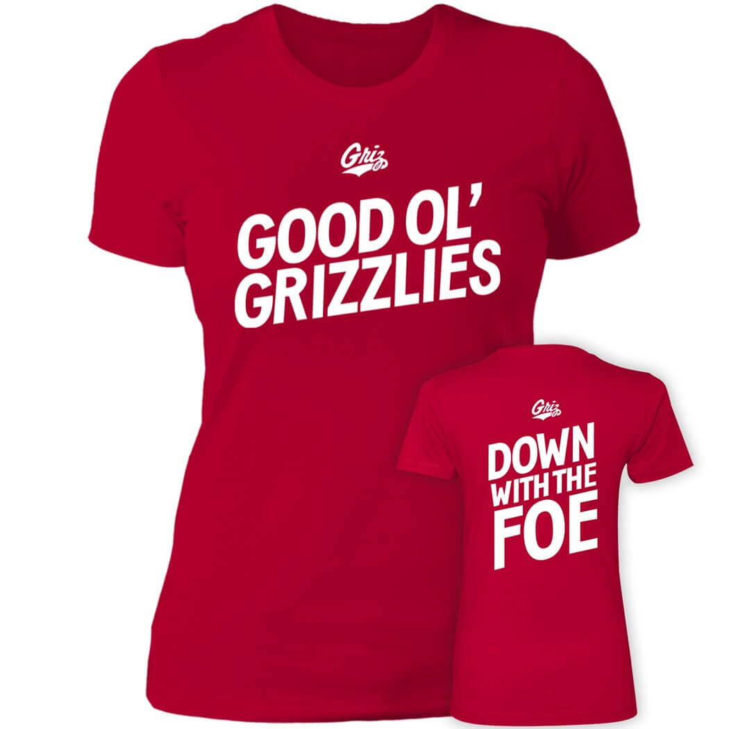 [Front+Back] Good OL’ Grizzlies Down With The Foe Ladies Boyfriend Shirt
