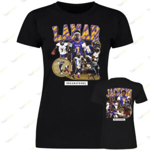 [Front+Back] Lamar Jackson Hs Dreams Ladies Boyfriend Shirt