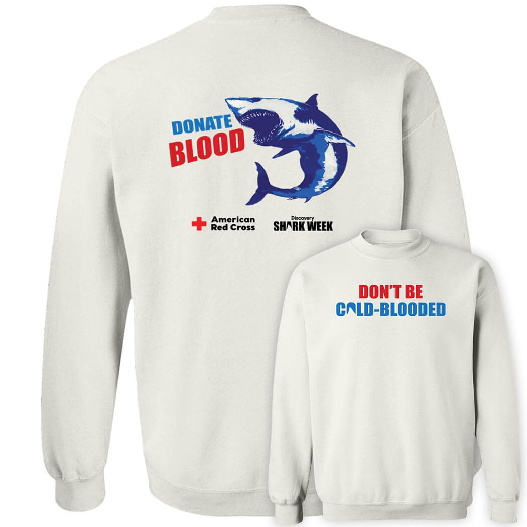 [Front+Back]2023 Red Cross Shark Week Sweatshirt