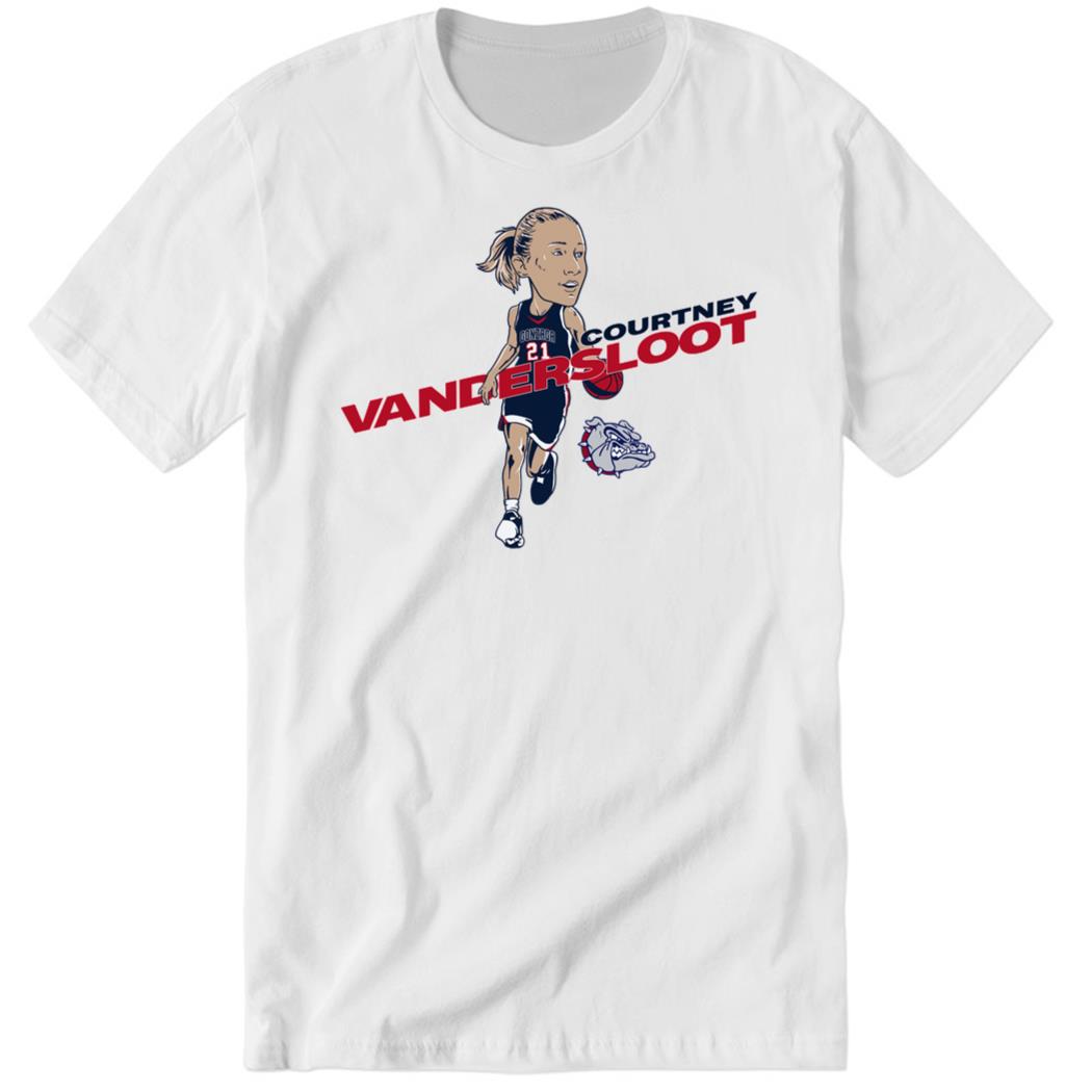 Gonzaga Basketball Courtney Vandersloot Caricature Premium SS T-Shirt