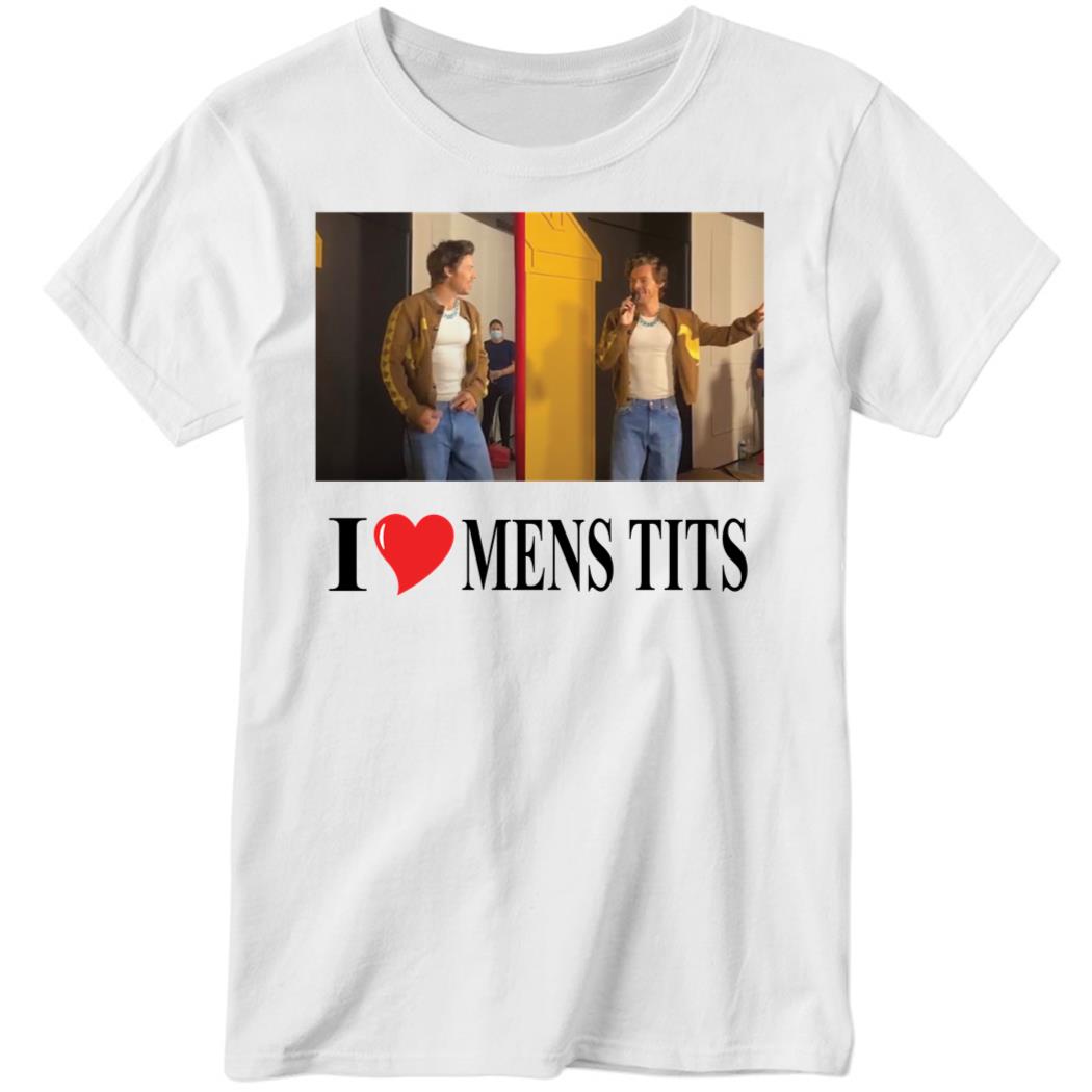 Heartsantidote I Love Mens Tits HarryStyles Ladies Boyfriend Shirt