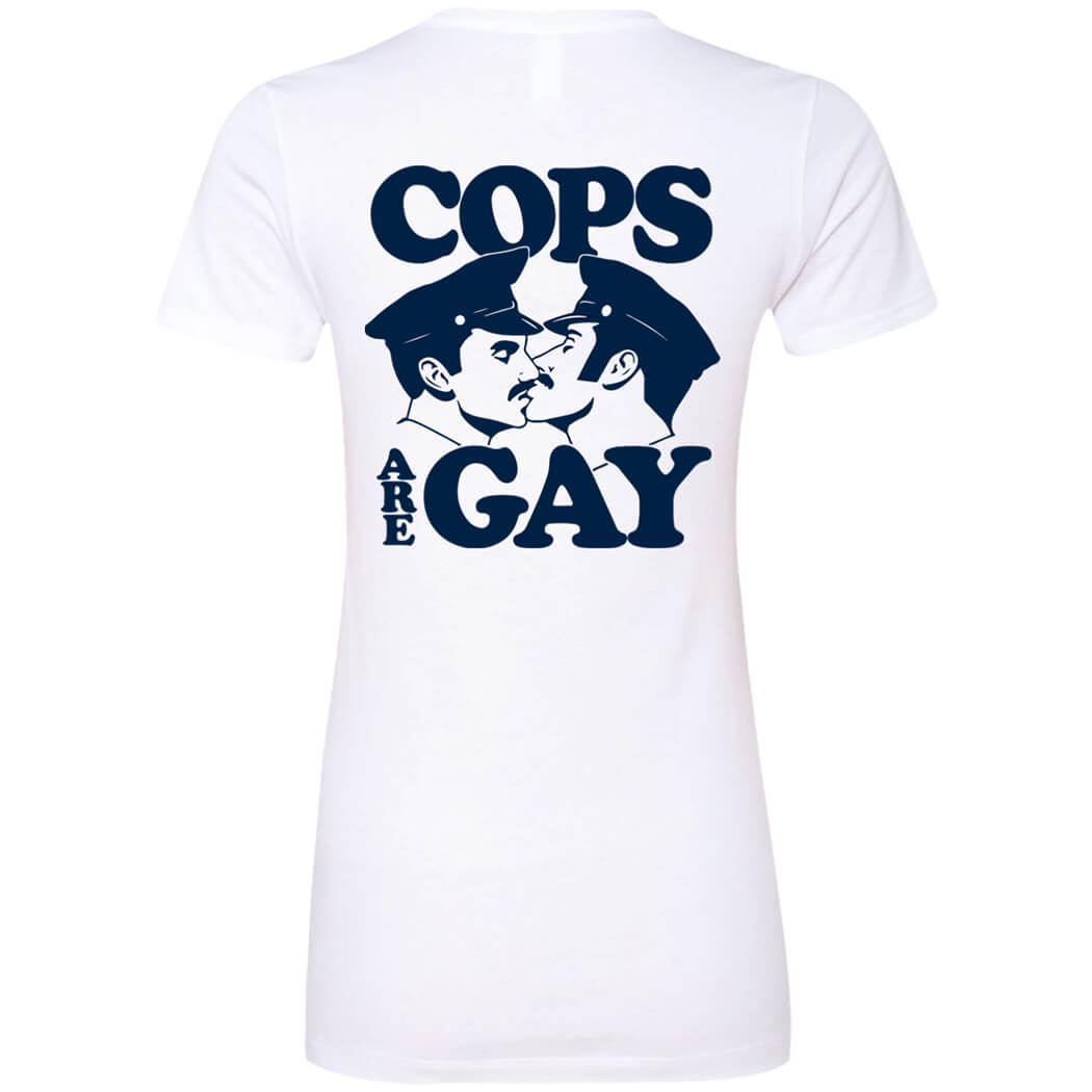 [Back]Cops Are Gay Ladies Boyfriend Shirt