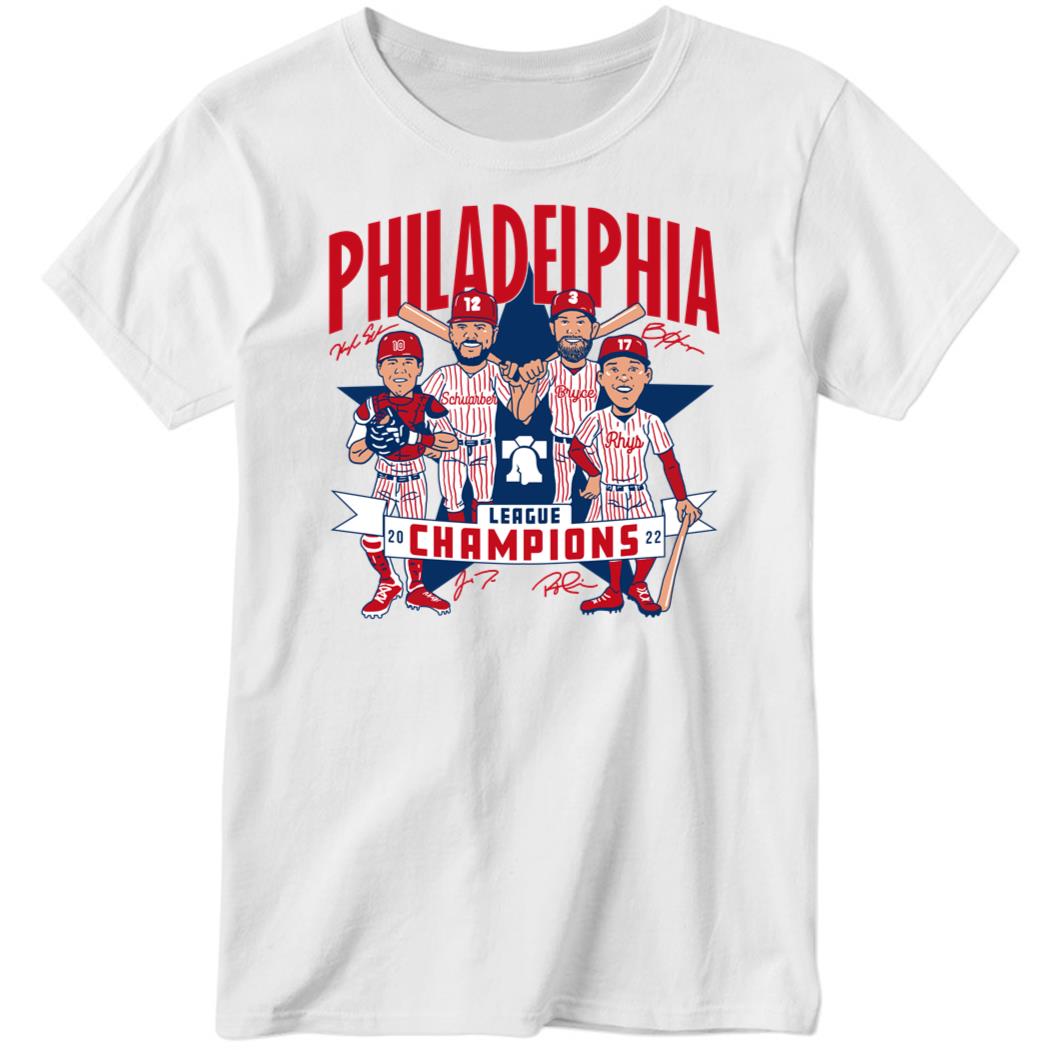 Philadelphia 2022 League Champions Caricature Ladies Boyfriend Shirt