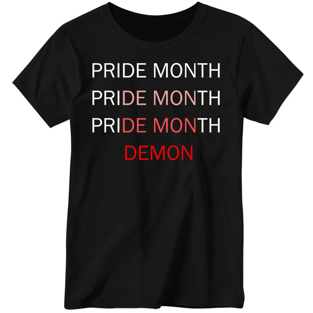 Pride Month Pride Month Pride Month Demon Ladies Boyfriend Shirt