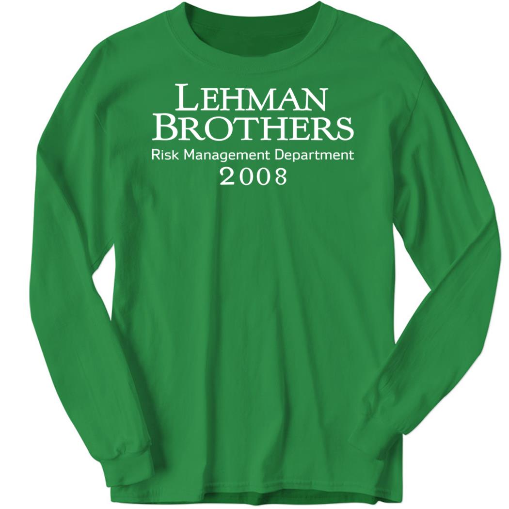 Renny Lehman Brothers Risk Management Department 2008 Green Long Sleeve Shirt