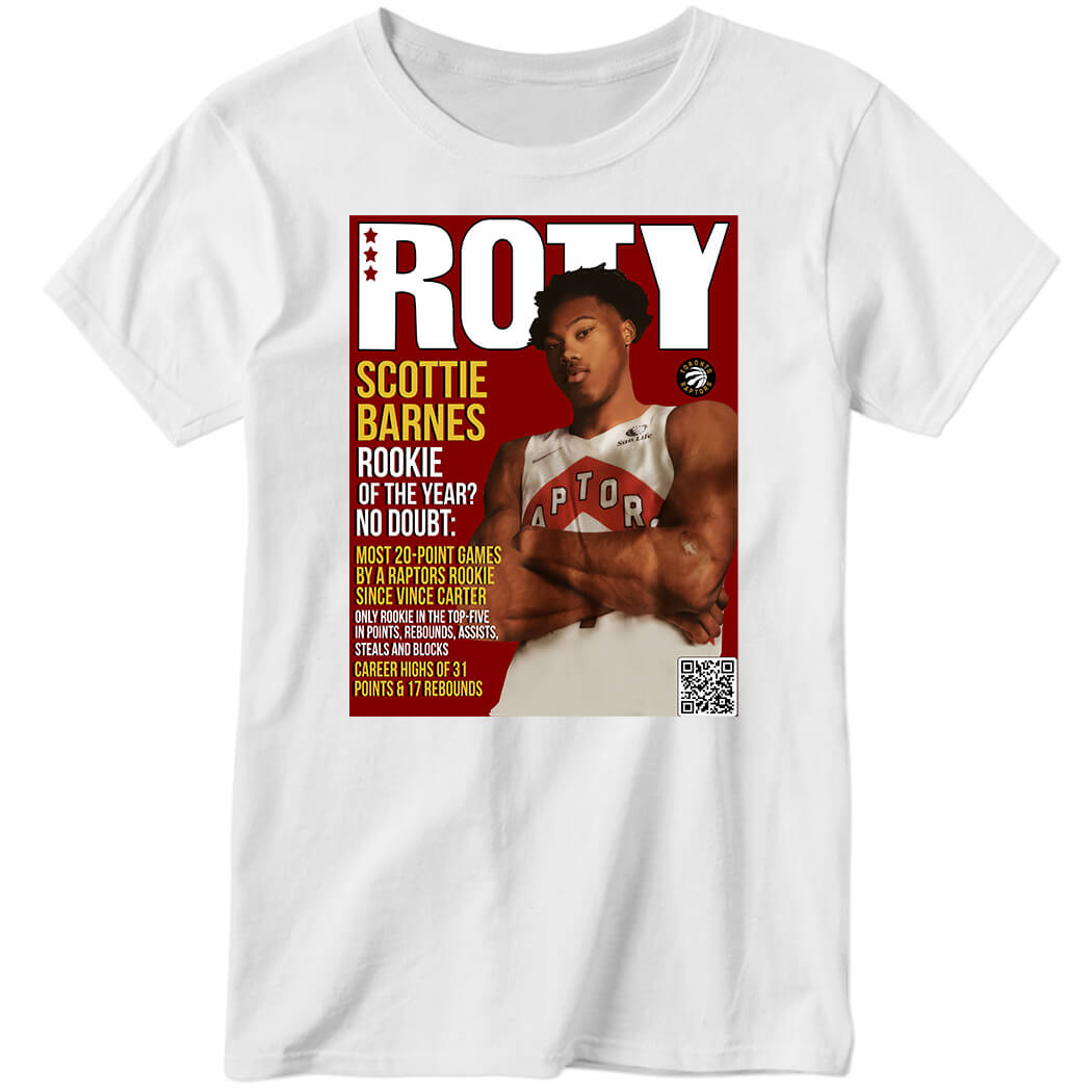 Roty Scottie Barnes Rookie Of The Year No Doubt Ladies Boyfriend Shirt