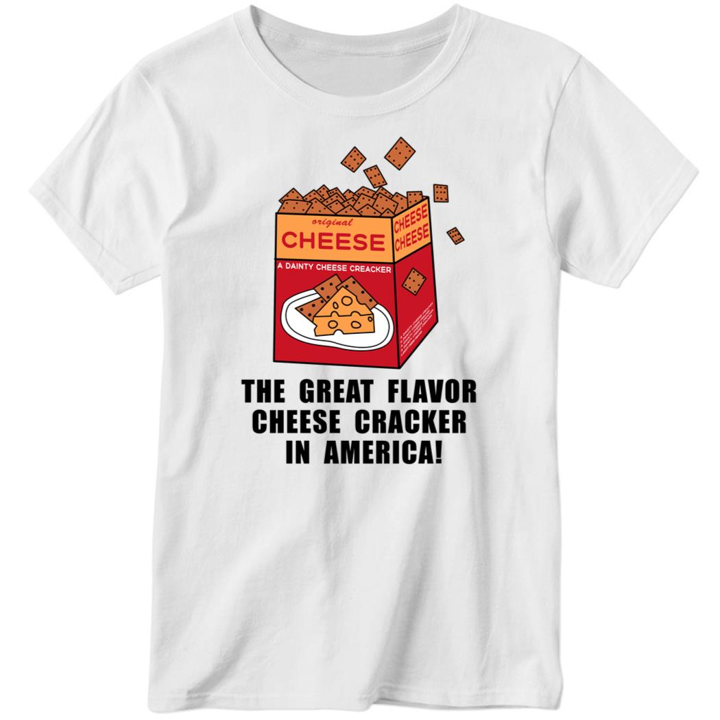 The Great Flavor Cheese Cracker In America Ladies Boyfriend Shirt
