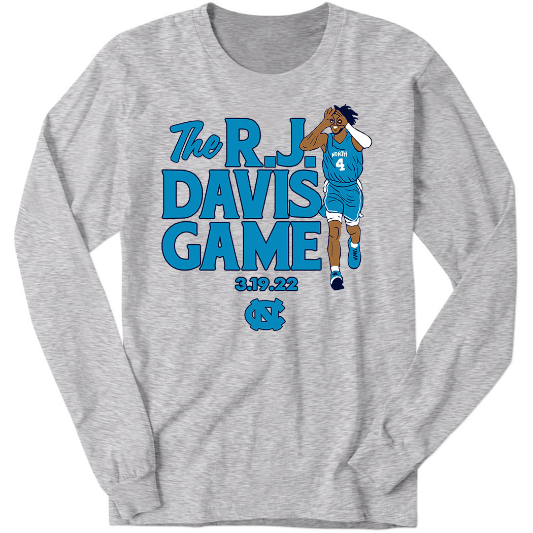 Unc Basketball The R.J Davis Game Long Sleeve Shirt