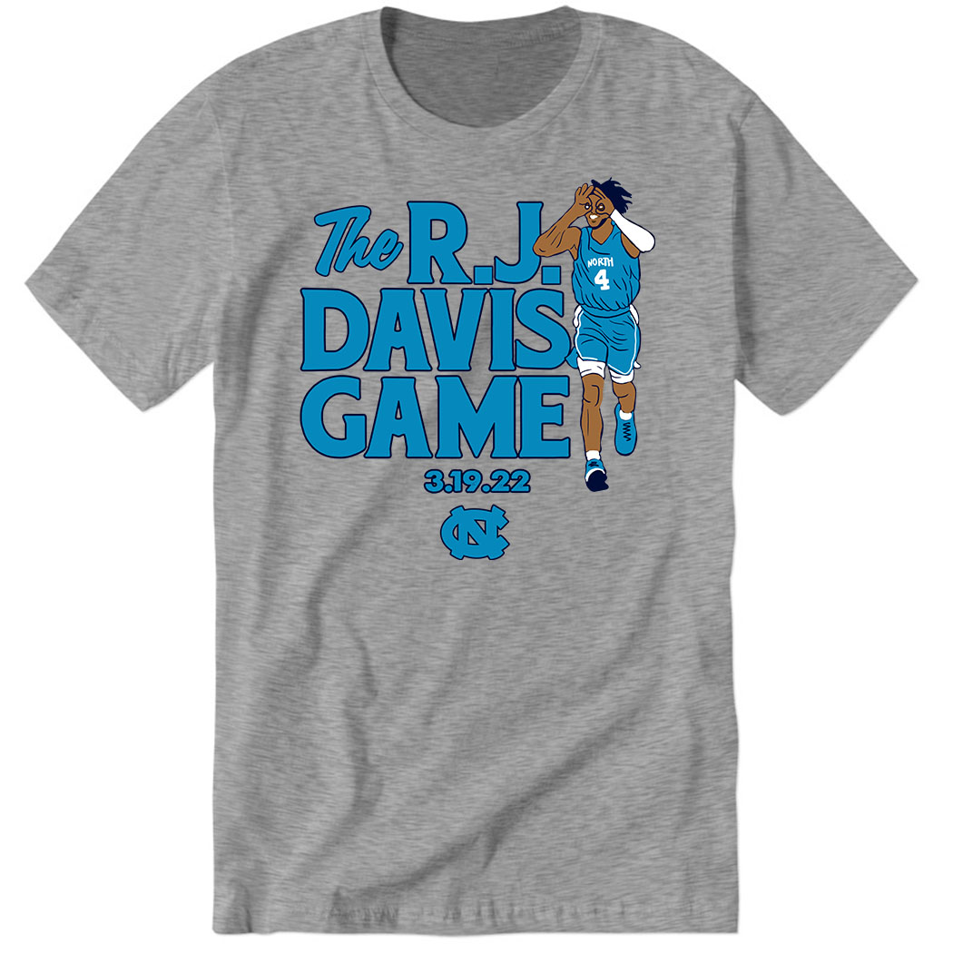 Unc Basketball The R.J Davis Game Premium SS T-Shirt