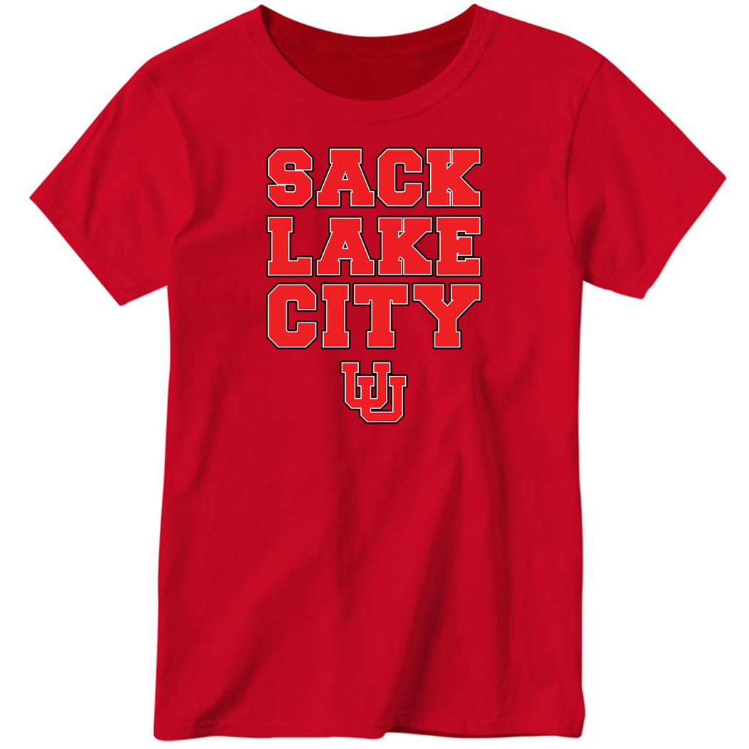 Utah Football Sack Lake City Ladies Boyfriend Shirt