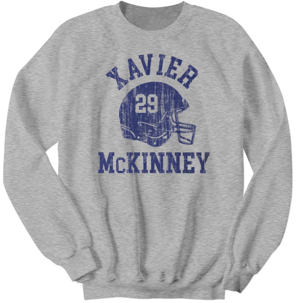 Xavier McKinney New York G Helmet Font Sweatshirt