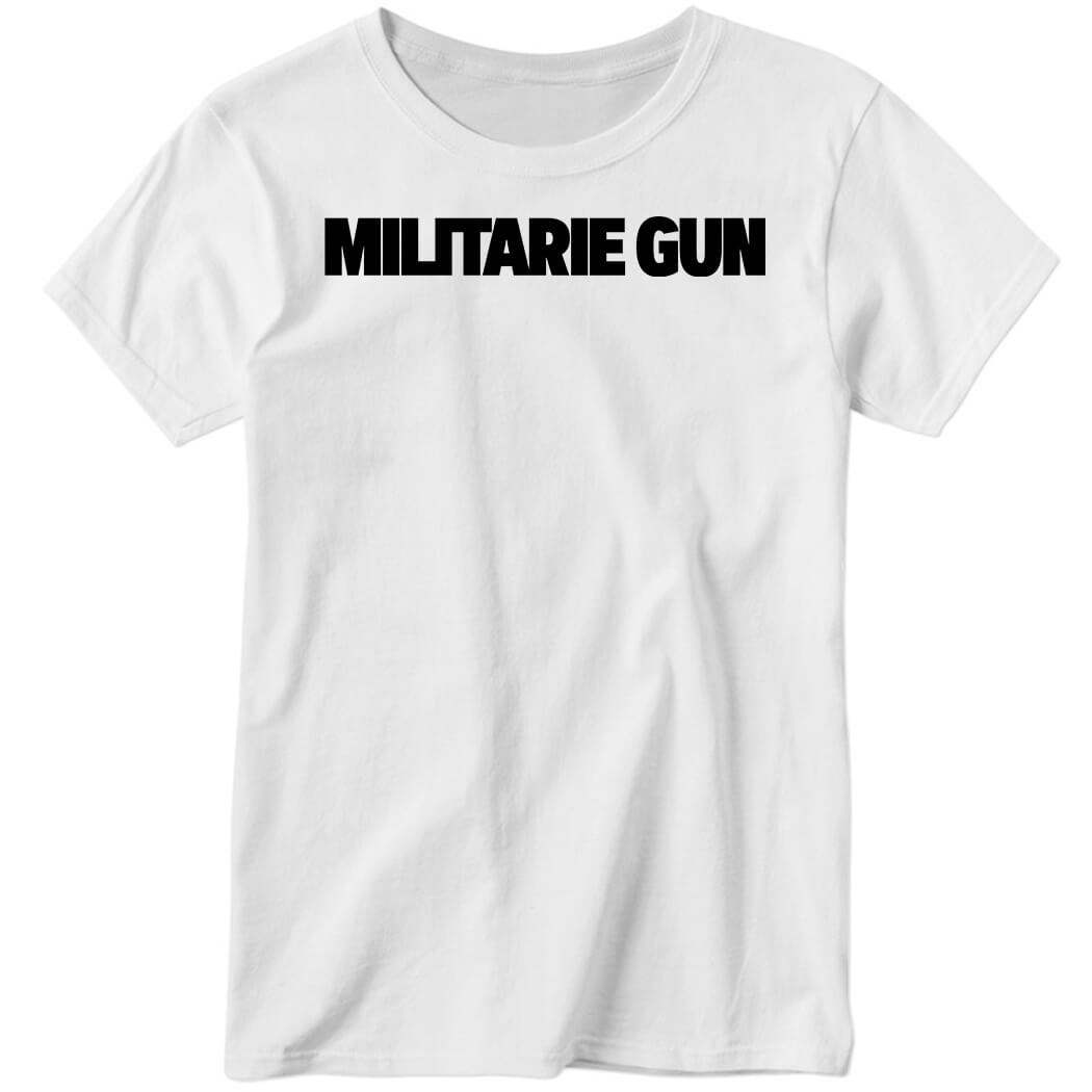 Yo Soy Milk Militarie Gun Ladies Boyfriend Shirt