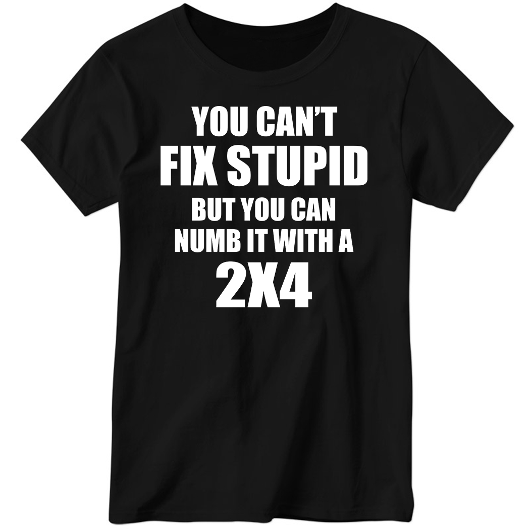You Can’t Fix Stupid But You Can Numb It With A 2×4 Ladies Boyfriend Shirt