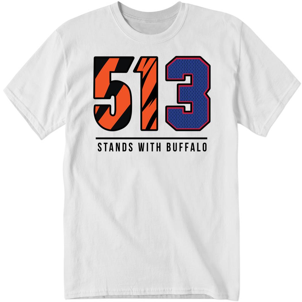513 Stands With Buffalo White Shirt