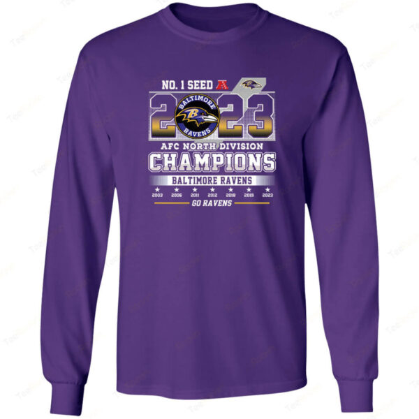 Baltimore Ravens AFC North Champions 2023 Shirt