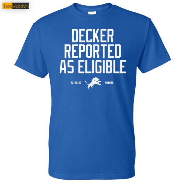 Lions Decker Reported As Eligible Long Sleeve Shirt