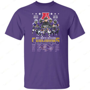 Official Baltimore Ravens AFC North Champions 2023 Shirt
