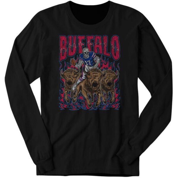 Skeleton Buffalo Football Vintage Shirt