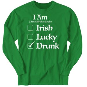 Barstool I Am Check All That Apply Irish Lucky Drunk 2 1