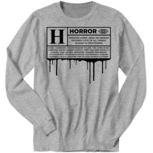 Rated H For Horror Halloween Scary Movie Funny Long Sleeve Shirt