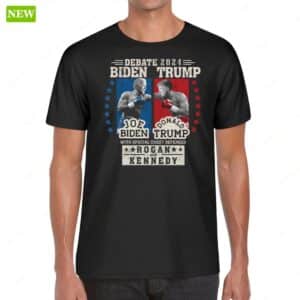 Biden Vs Trump 2024 Debate Funny Boxing Shirt, With Special Guest Referees Rogan And Kennedy