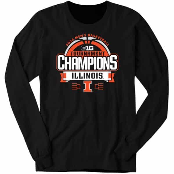 Illini 2024 Big Ten Men’s Basketball Conference Tournament Champions Locker Room Premium SS Shirt