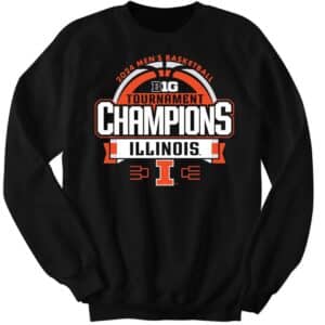 Illini 2024 Big Ten Men's Basketball Conference Tournament Champions Locker Room Sweatshirt